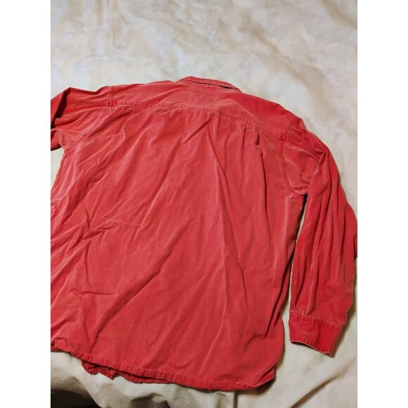 Vintage Marlboro Shirt Mens XL Red Denim Adventure Team Faded Button Up - Picture 5 of 7